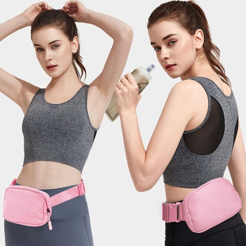 Joysoda Fanny Pack,Belt Bag,40 Inch Asjustable Strap Everywhere Belt Bag,for Women and Men Pink - Image 3